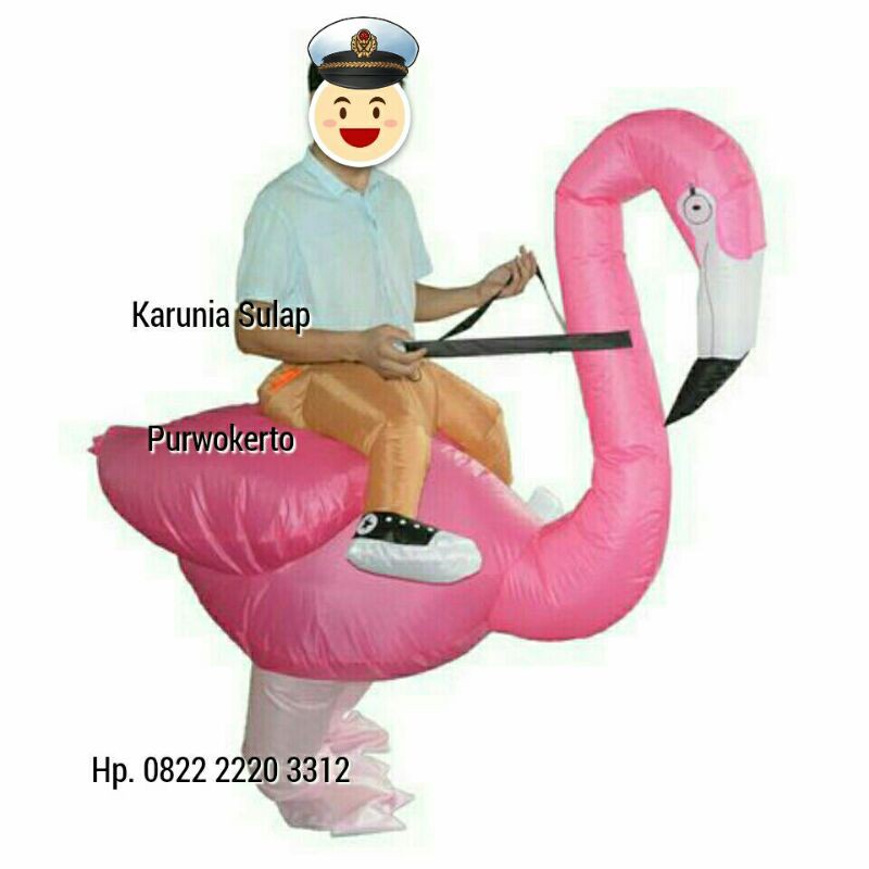 KOSTUM ANGSA DEWASA FLAMINGO COSPLAY BADUT PESTA ULTAH CARNAVAL FESTIVAL