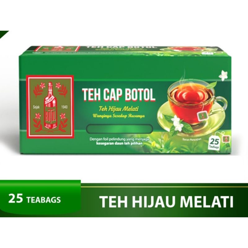 

Teh Celup Cap Botol Hijau Aroma Melati isi 25 Pcs