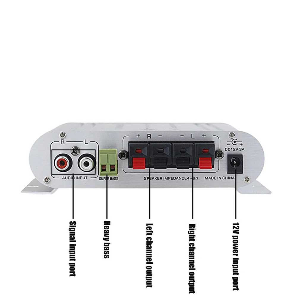 HiFi Stereo Amplifier Treble Bass Booster 3 Channel / Amplifier Mini Power Penguat Speaker Mobil Full Bass / Subwoofer Pengeras Suara Speaker Mega Bass / Amplifier Rakitan Dc Stereo / Amplifier Power Sound