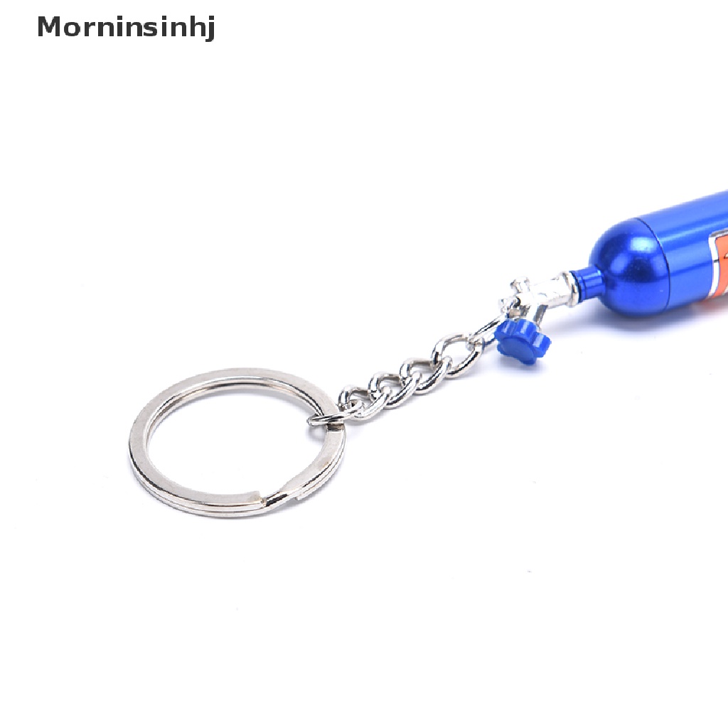 Mornin Gantungan Kunci Mobil Turbo NOS Botol Nitrogen Metal Key Ring Stash Pill Box Storage id