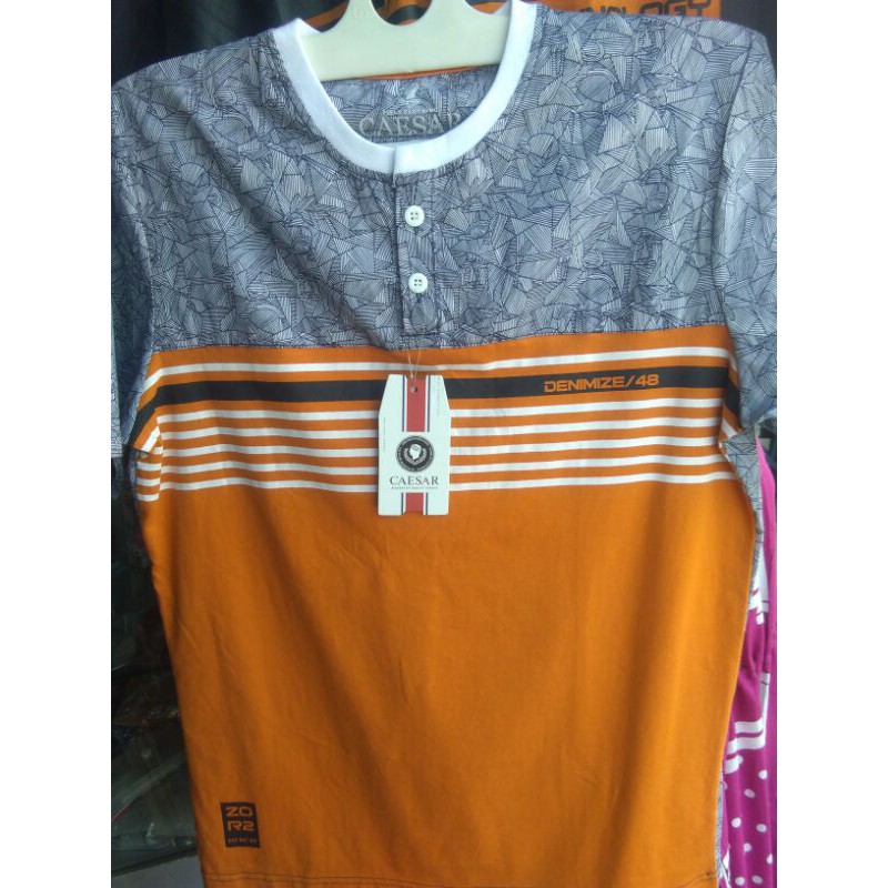 Hem kaos caesar promo kemeja caesar