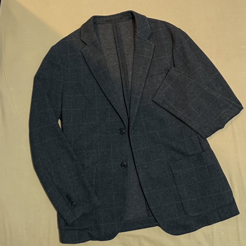 UNIQLO BLAZER TARTAN GREY