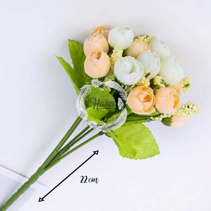 Bunga plastik mawar mini kuncup / Mini rose buds artificial flower-6