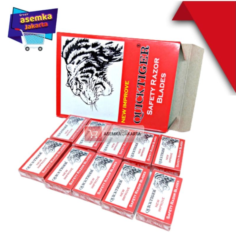 Silet Cukur Quick Tiger Perpack isi  (100pcs) grosir