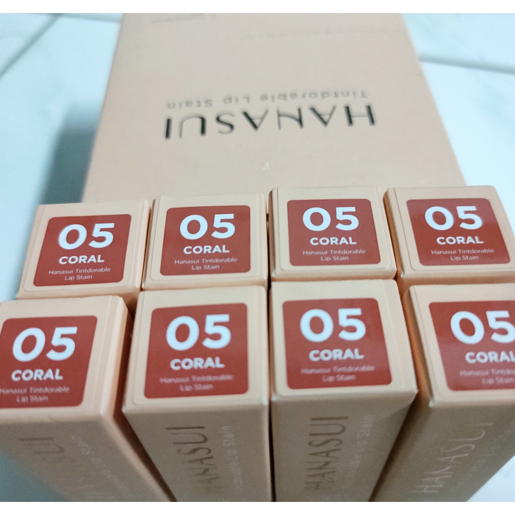 Hanasui 05 Coral, Tintdorable Lip Stain (New) Hanasui, No 5 Coral,