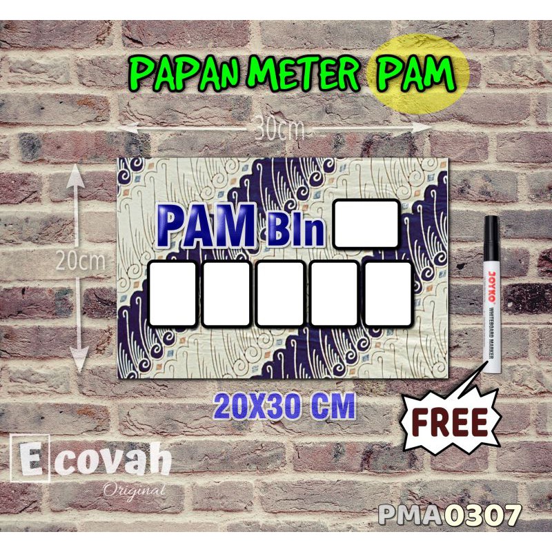 

Ecovah Papan Meter Listrik PLN PAM motif Unik - Batik 07