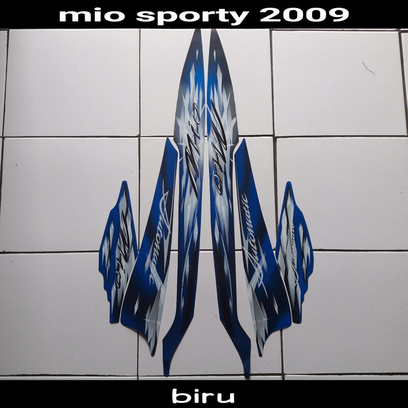 stiker body motor mio sporty 2009 biru