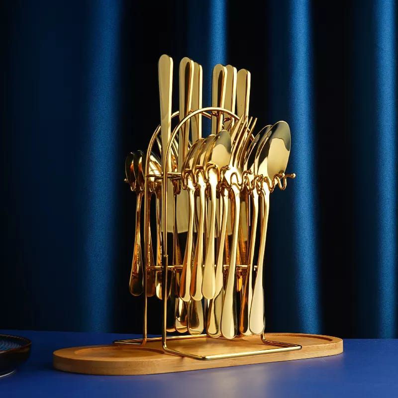 sendok makan gold emas / sendok makan set sultan / cutlery set gold