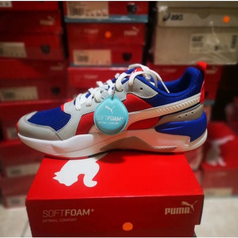 Sepatu Sneaker Pria Puma X-RAY - Royal White High Rise Black Original