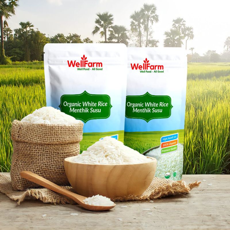 Wellfarm Beras Organik 300gr / Beras MPASI Diet Organic 300 gr / Merah Mentik Susu