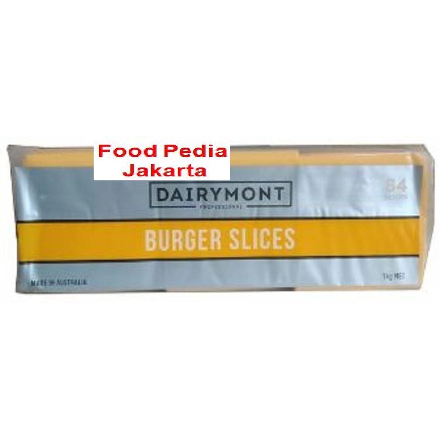 

SLICE BURGER DAIRYMONT COLOR 1KG 84 LBR HALAL / KEJU SLICE BURGER HALAL