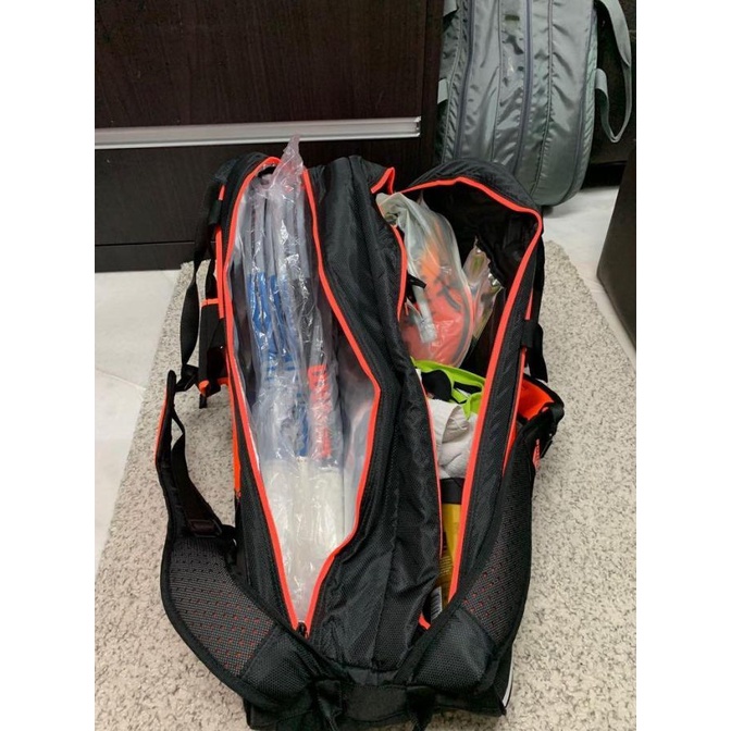 Tas Tenis Tennis Dan Badminton Adidas Orange Black Original