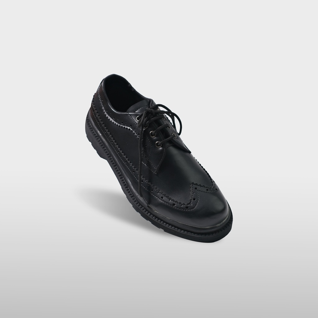 Xcloud x LALAKI Sepatu Formal Docmart Casual Pria DYLAN Black