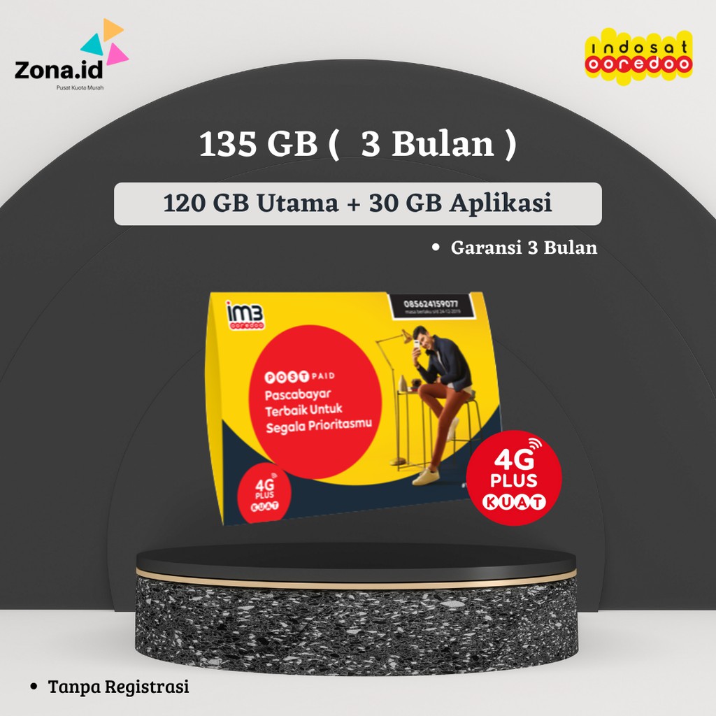 KUOTA MURAH INDOSAT, KARTU PERDANA 135GB,GARANSI 3 BULAN,4G PLUS,KUOTA INDOSAT,TERLARIS