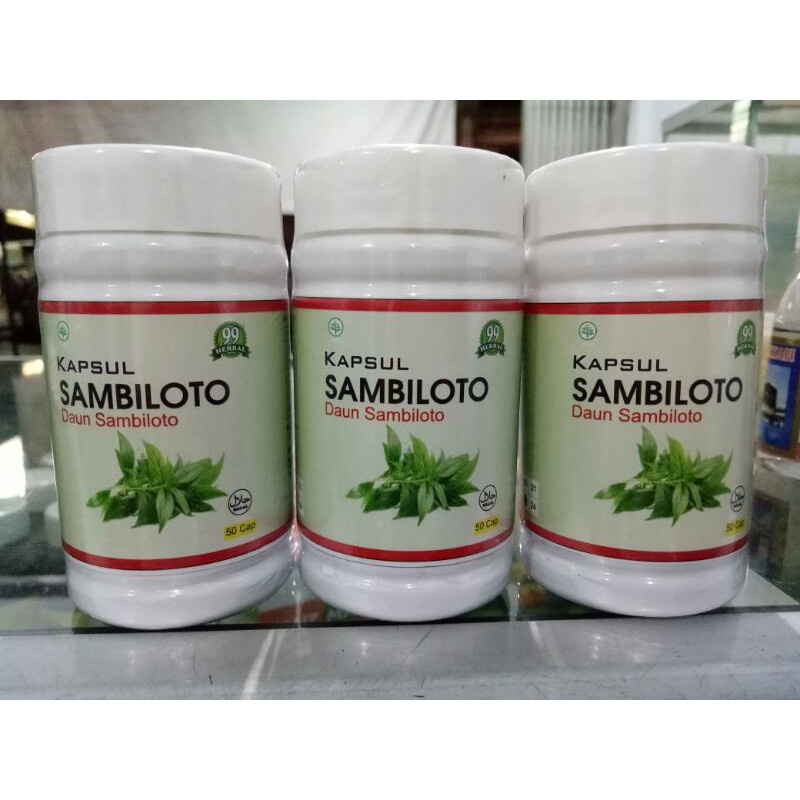 KAPSUL SAMBILOTO 50 cap Herbal Atasi Penyakit Paru Radang Batuk Amandel bronkitis Original Alami