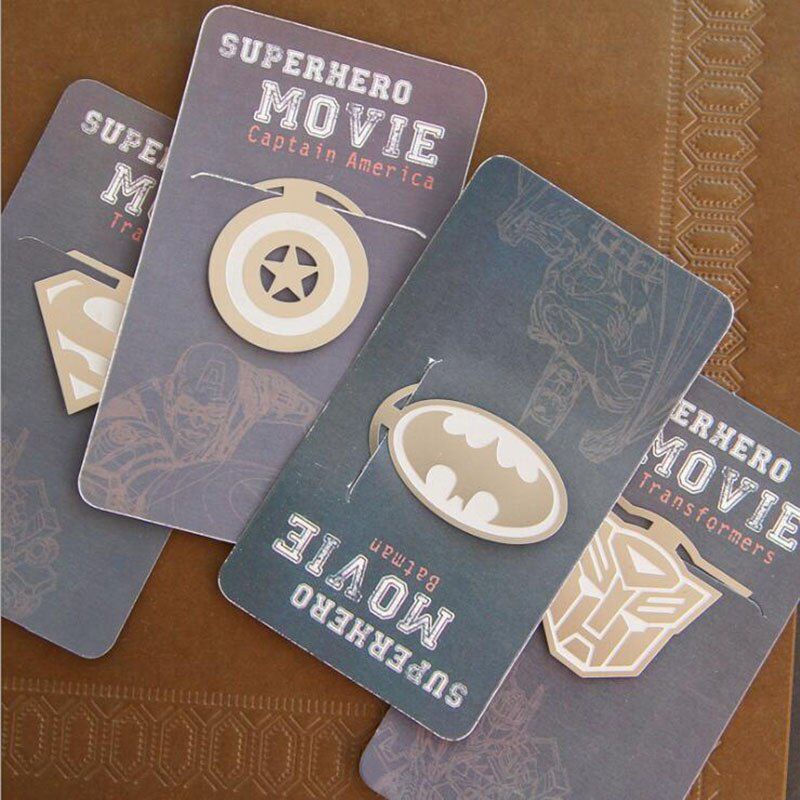 

Pembatas Buku Bahan Stainless Steel Superhero / Metal Bookmark