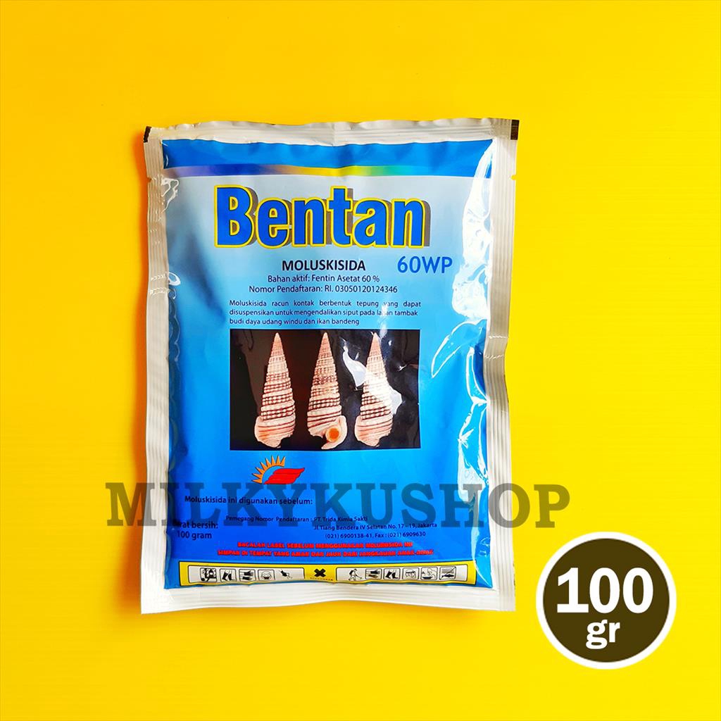 BENTAN 60 WP 100 GRAM KEMASAN PABRIK MOLUSKISIDA RACUN KEONG SIPUT