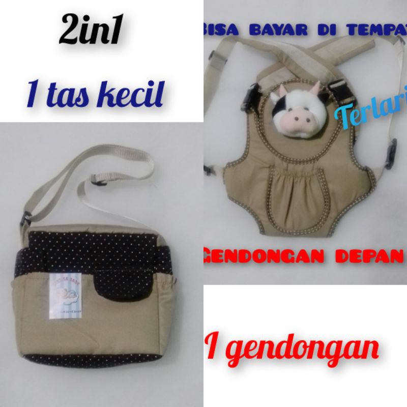 gendongan depan duduk ransel&amp; tas kecil rrn