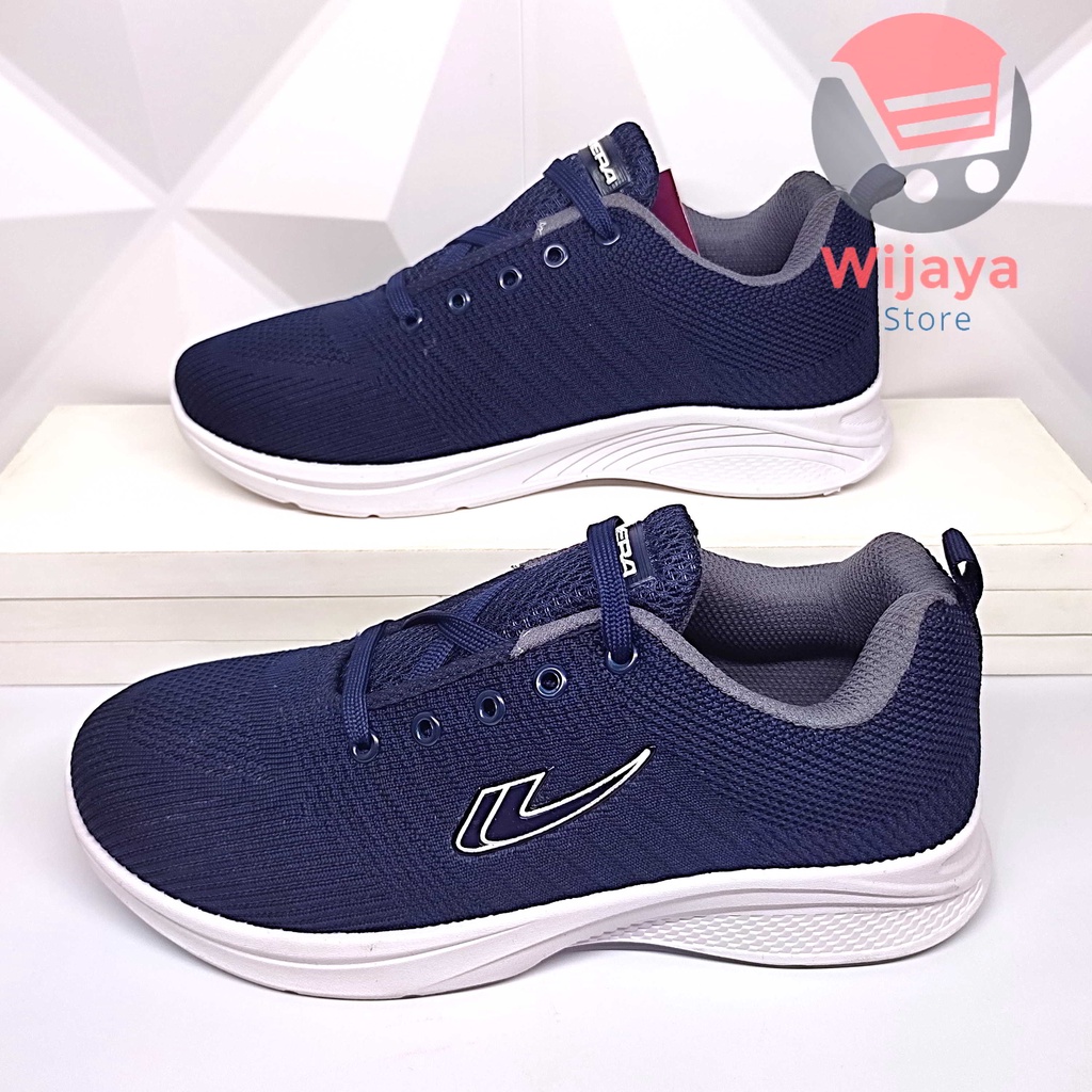 Sepatu Sneaker Pria New Era Original Olahraga Sport Stylish Maskulin Warna Navy Abu ALPHARD AUDI