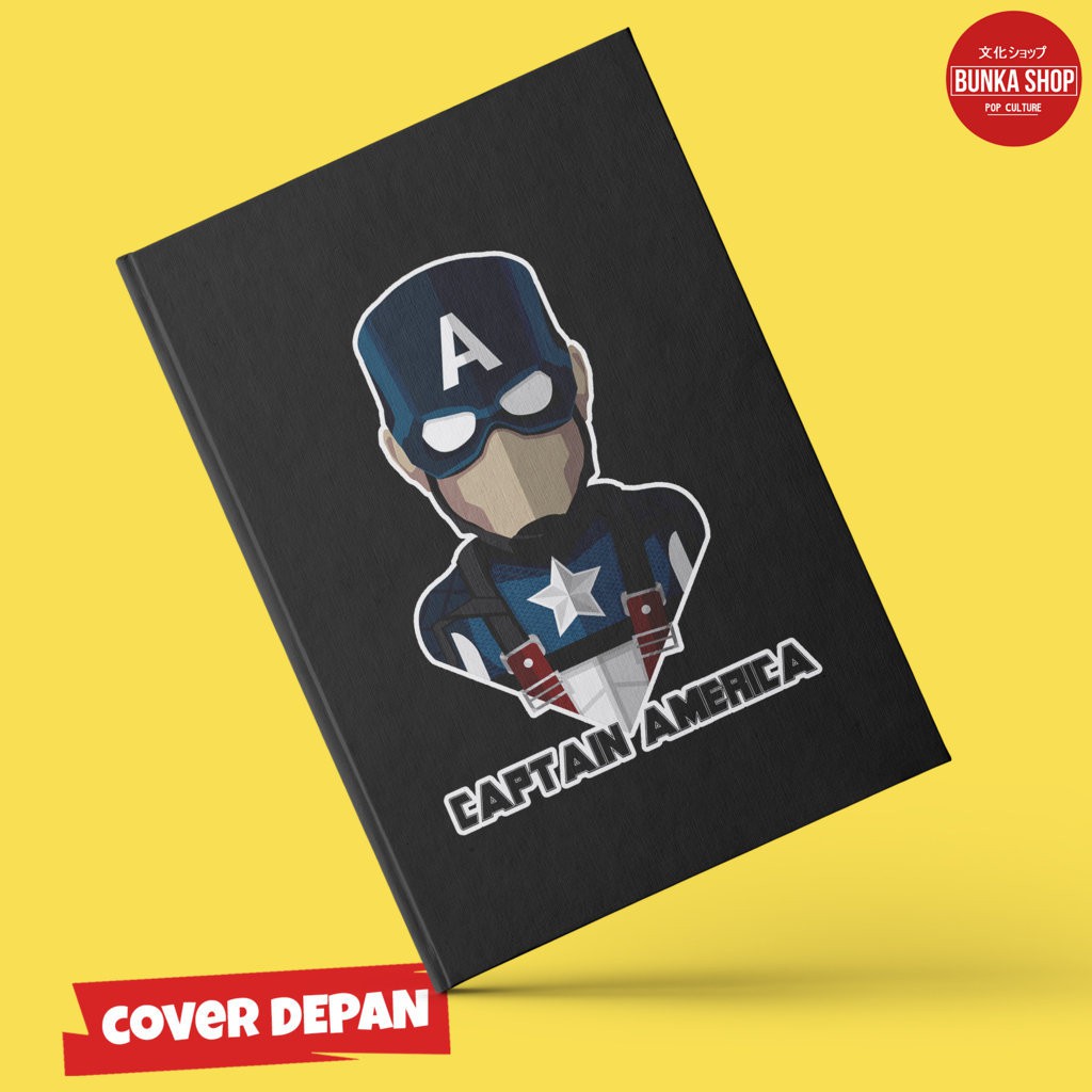 

Terlaris ✨ - Notebook Marvel Character Design Captain America Hardcover A5 Buku Tulis Catatan Agenda Planner3.1.23