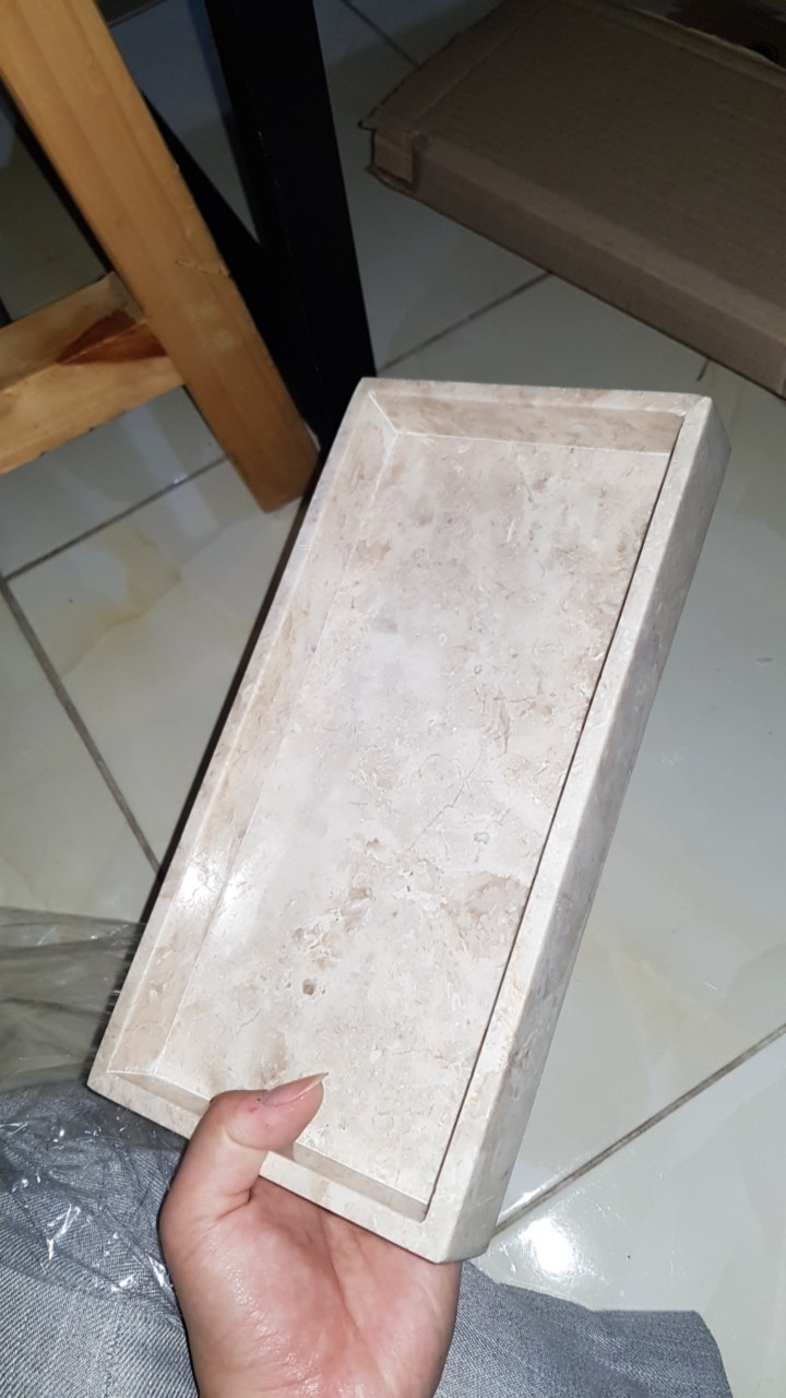 Nampan Marmer,tatakan Marmer Warna Cream