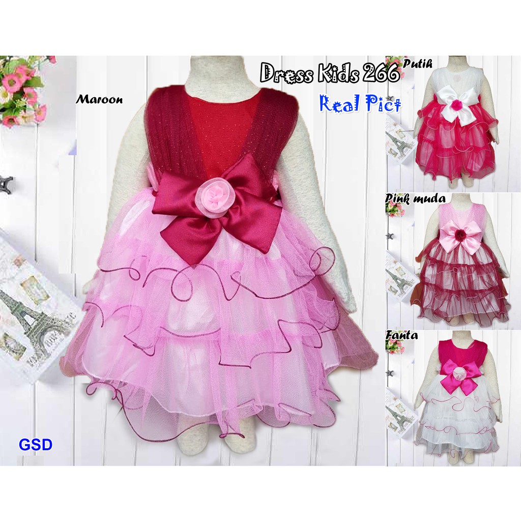 dress kids 266/terusan brukat anak/dress brukat anak/gaun brukat anak/baju dress pesta anak