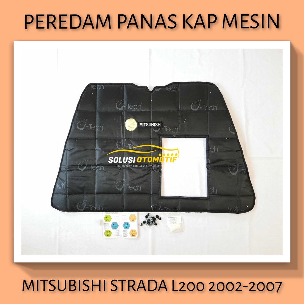 MITSUBISHI STRADA L200 2002-2007 Peredam Panas Kap Mesin Aksesoris Variasi Mobil VTECH + Kancing