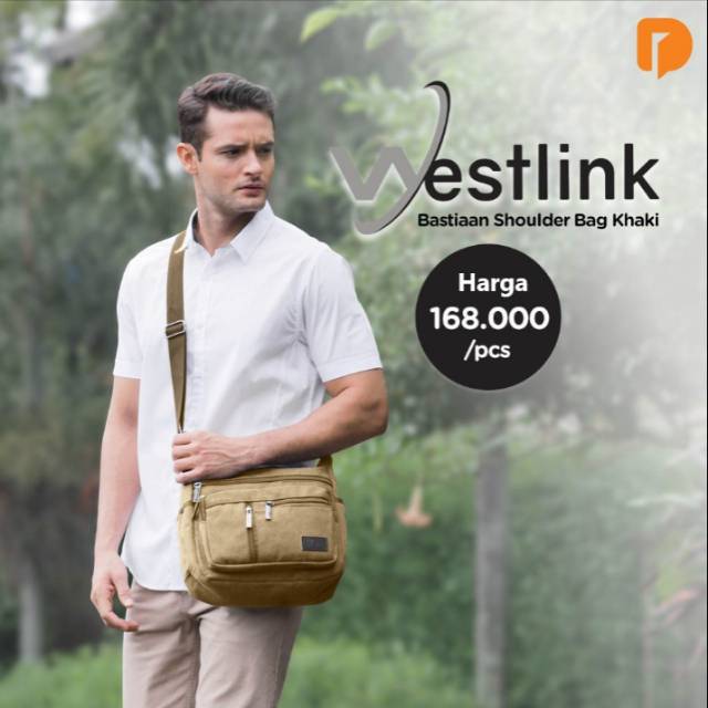 TAS SELEMPANG PRIA WESTLINK BAHAN CANVAS