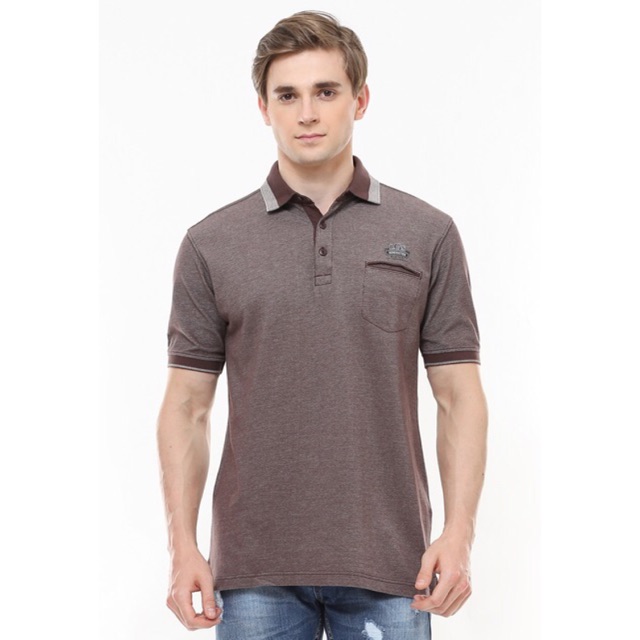 KAOS KERAH LGS DENIM CHOCO