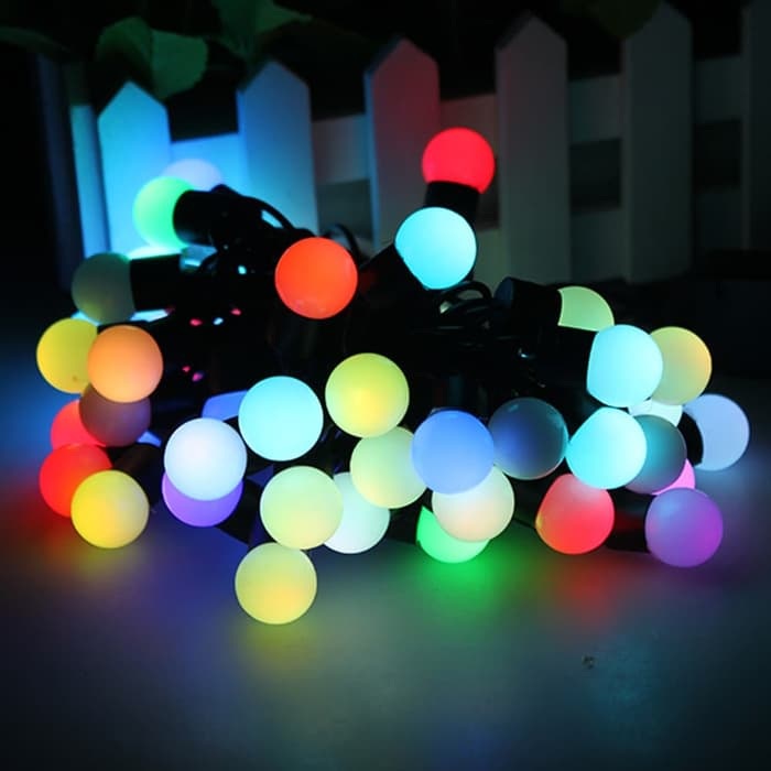 BEAUTY JAYA - COD - Lampu Natal Bola Anggur RGB Warna Warni - Lampu Tumblr Hias Pesta - Lampu Kamar Tidur