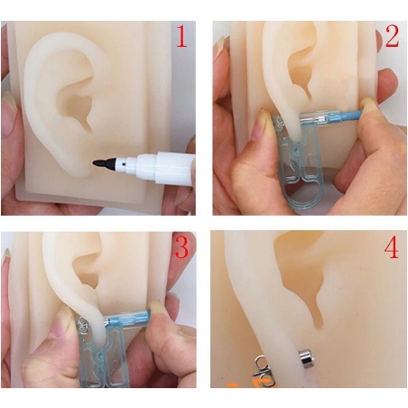 Alat Tindik Telinga sekali Pakai Disposeable Ear Piercing Jarum Pelubang Kuping Steril 1kali gunakan