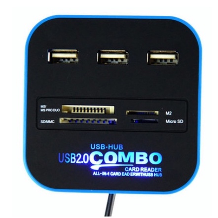 ITSTORE Combo Multi Card Reader + 3 USB HUB 2.0 Splitter