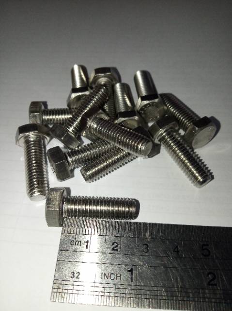 Baut hex m8 x 25 (2,5cm) stainless 304 THE A2-70