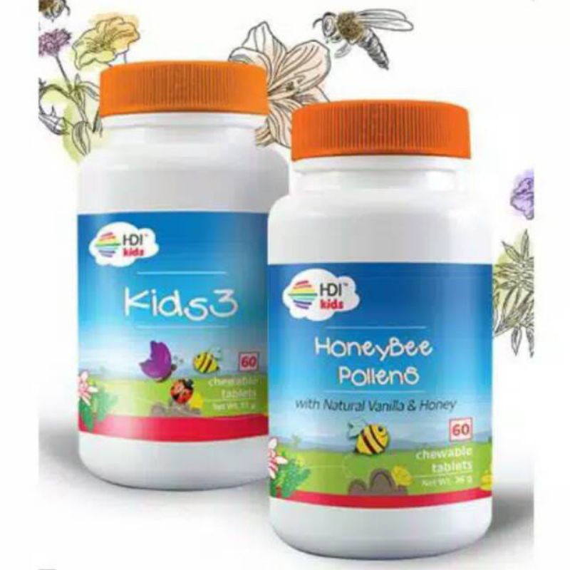kids3 & honey bee pollens hdi 100% original