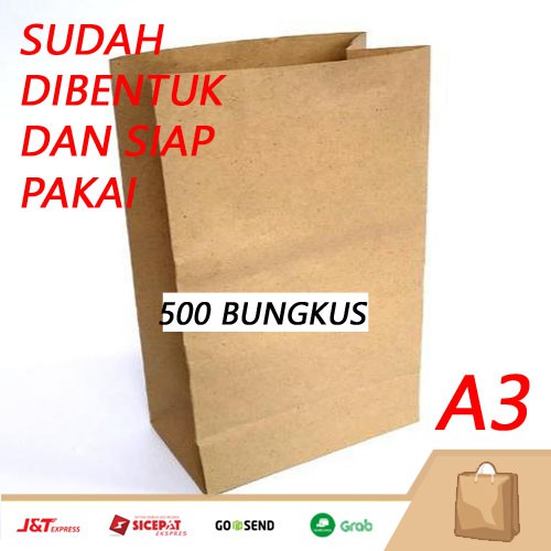 

Kantong Kertas Coklat Kertas Bungkus Makanan Samson A3 21x16cm Packaging Kertas Cokelat Polos