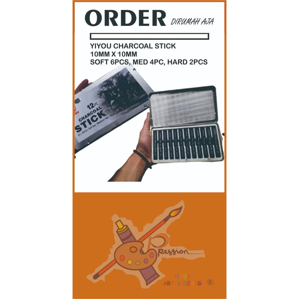 

Xpression Charcoal Stick 10 X 10mm (12pcs) (Khusus Sketch)