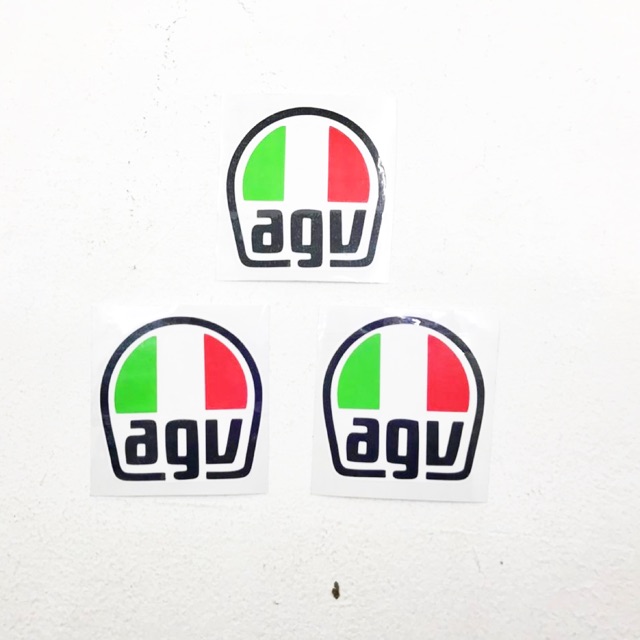 Cutting sticker stiker AGV 6 x 6 CM doff helm spakboard body