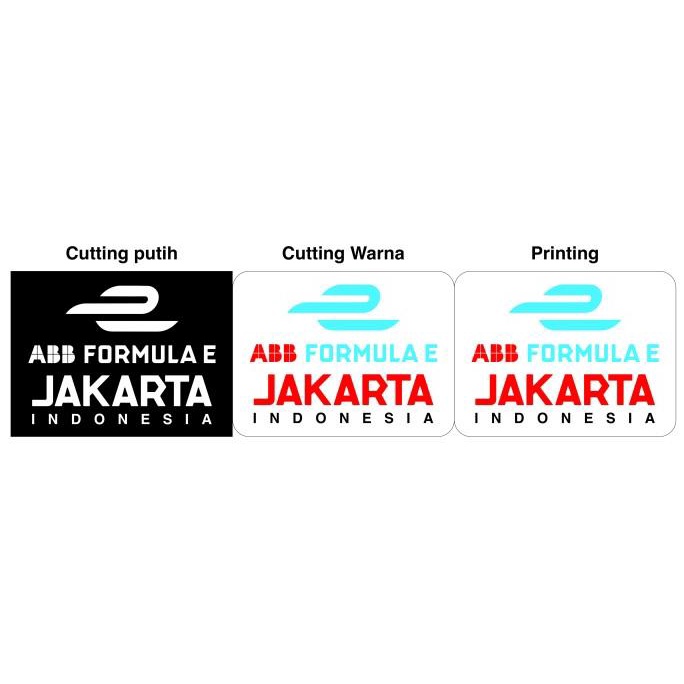 

(BISA COD) STIKER CUTTING & PRINTING JAKARTA FORMULA E 2022 PRODUK TERBATAS Kode 1082