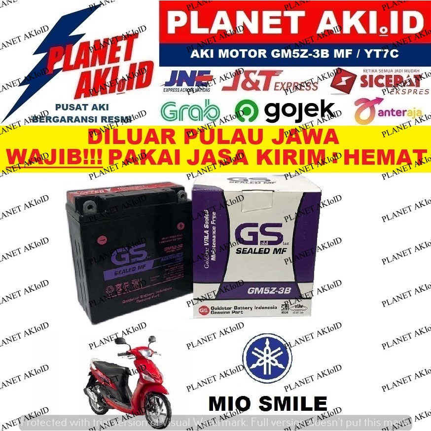 Aki Motor Yamaha Mio Smile GM5Z3B Accu Kering MF