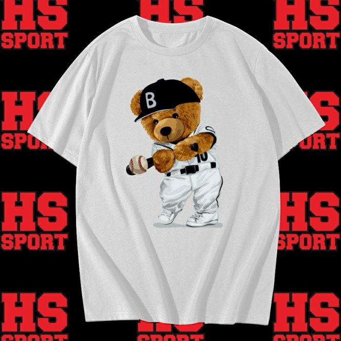 KAOS BEAR - BAJU BERUANG - TSHIRT BEAR - BAJU BEAR MAIN BASEBALL