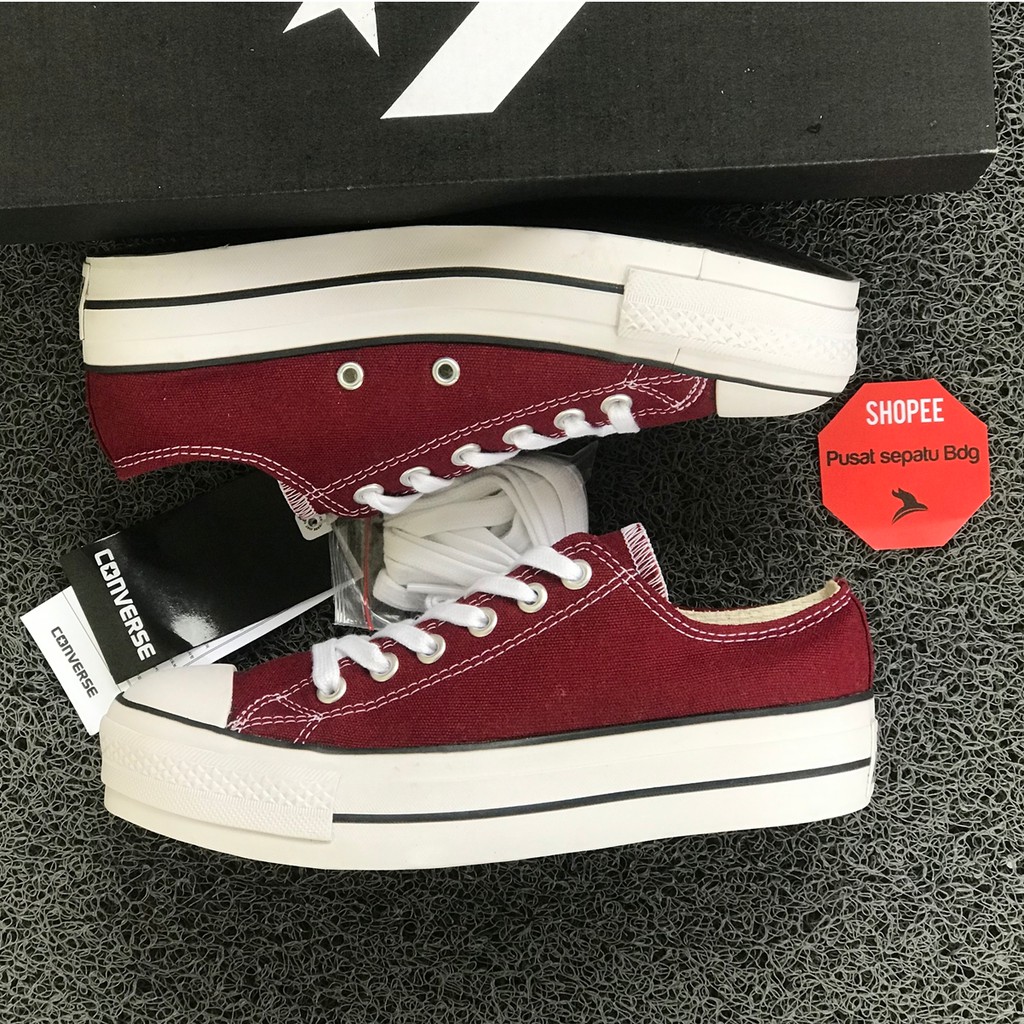 Sepatu Converse Platform Low Maroon