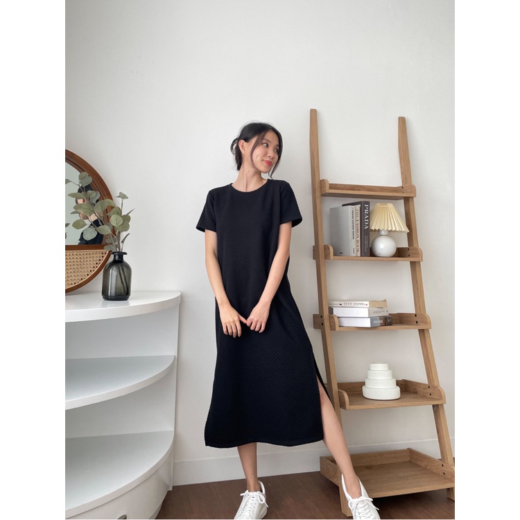 Kadaka D-0186 Dress Midi Slit Super Comfy