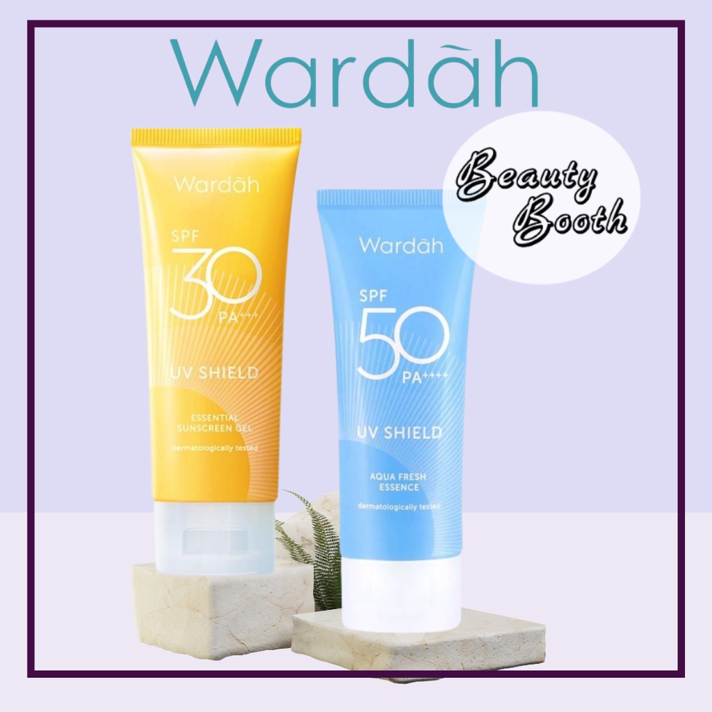 WARDAH UV Shield SPF 30 PA +++ Essential Sunscreen Gel | wardah  Aqua Fresh Essence  spf50 | UV Shield Serum | UV Shield Stick