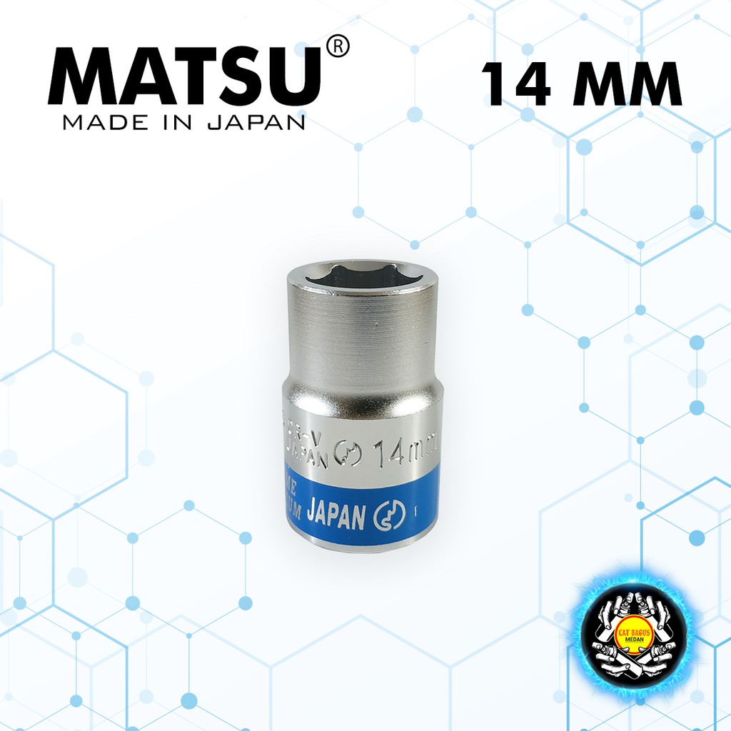 MATA KUNCI SOK 14 MM MATSU ASLI JEPANG KUALITAS PALING BAGUS / DRIVE SOCKET MATA SHOCK SOCK SHOK SOK