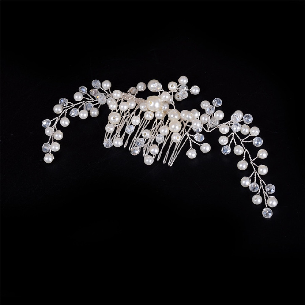 [HeavenDenotation] Bride Bridal Hair Comb Wedding Headwear Pearl Women Jewelry Hair Accessories