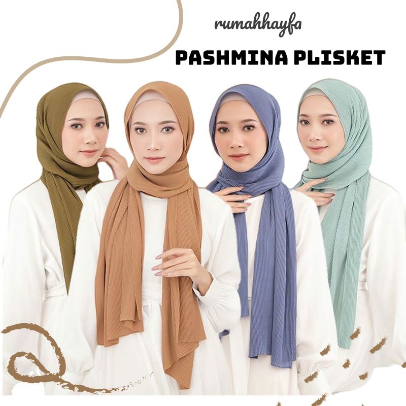 HAYFA - Pashmina plisket babydoll ceruty / Jilbab plisket full new best seller / Bahan premium trendy masa kini / Hijab viral wanita muslimah / Pasmina terkini yang dinanti