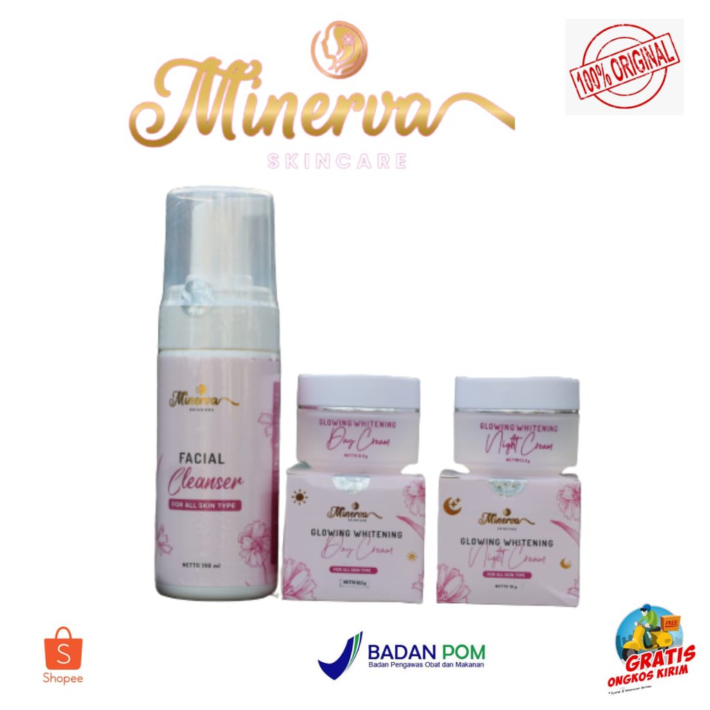 MINERVA SKINCARE/ PAKET PERAWATAN WAJAH AMAN DAN AMPUH ATASI MASALAH KULIT WAJAH-ORIGINAL