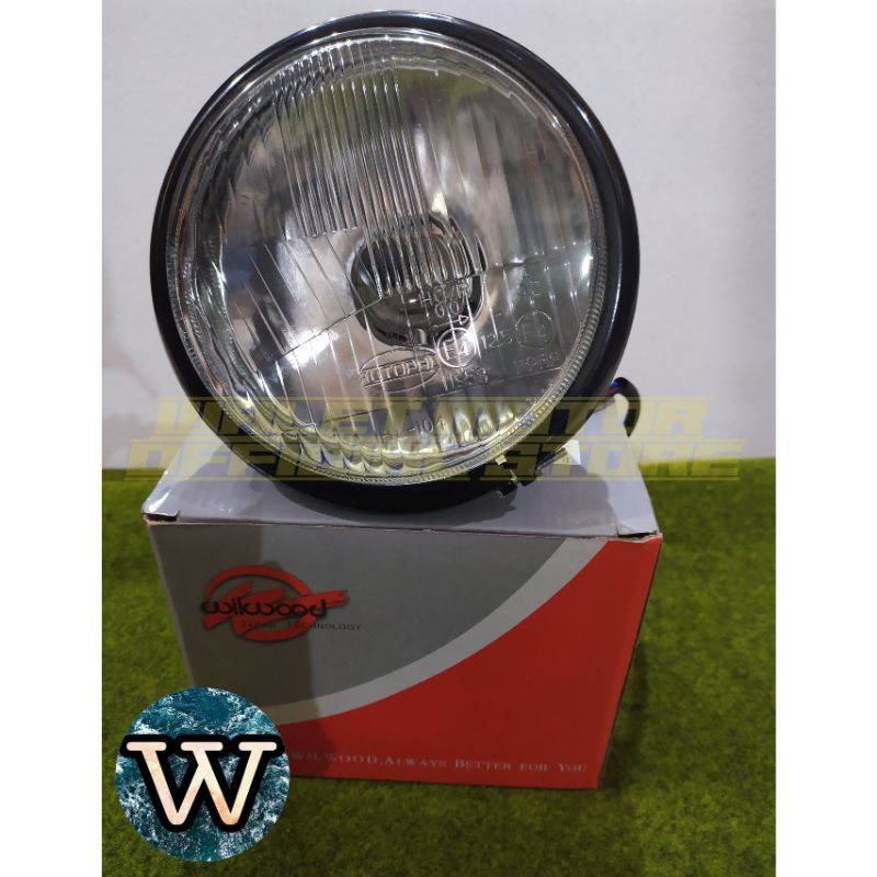 LAMPU PESEK BATOK HITAM KACA BENING WILWOOD