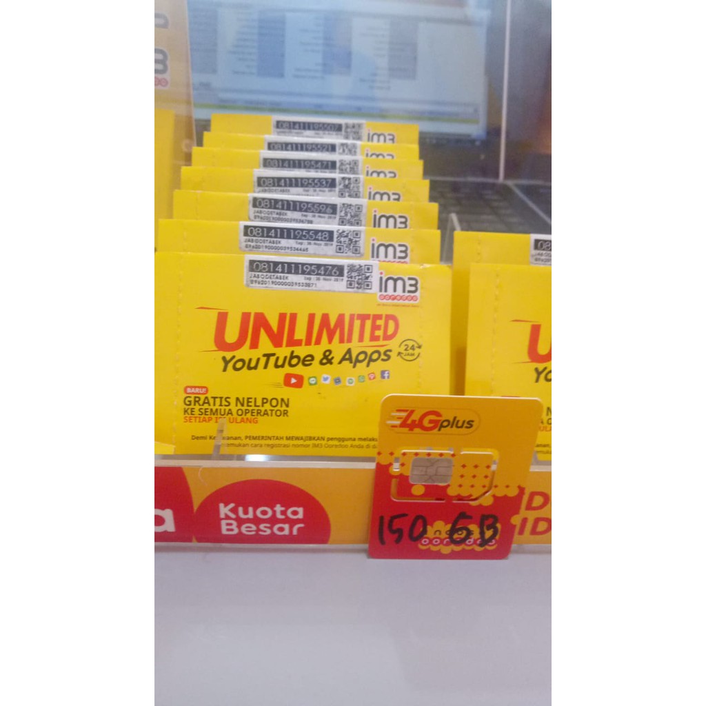 kartu perdana internet 150GB masa aktif 3 bulan termurah