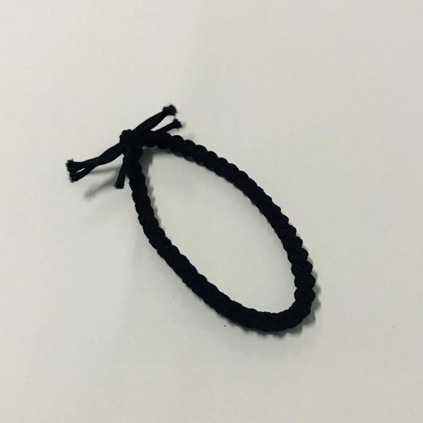 ⭐TasUnik88⭐ Ikat Rambut Karet Gelang Body Jewerly / Fashion Wanita / Aksesoris Rambut / Ikat Rambut Mutiara / Ikat Rambut Kepang R123 R128 R575-KEPANG HITAM